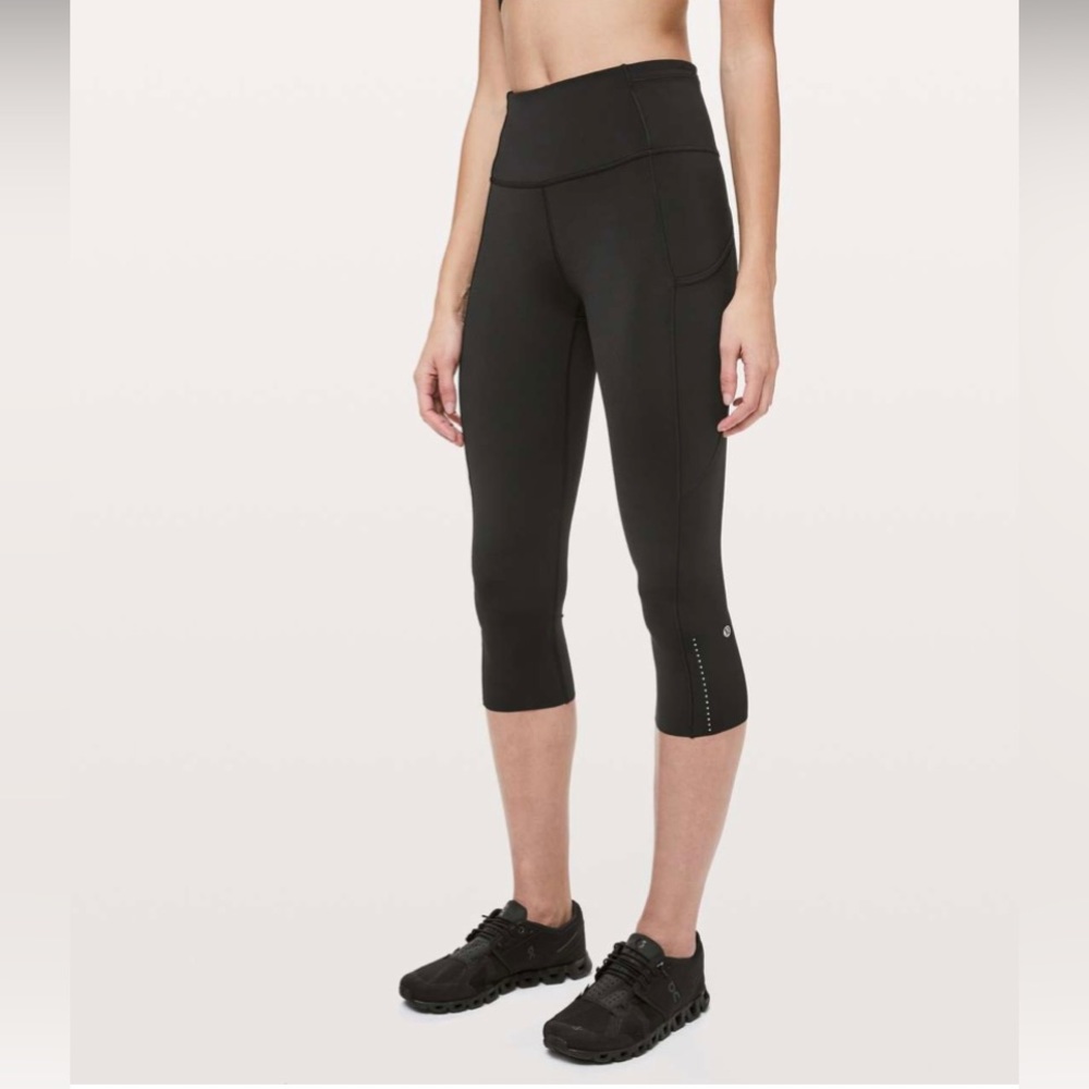 Lululemon Fast & Free Crop II *Nulux 19" BLACK